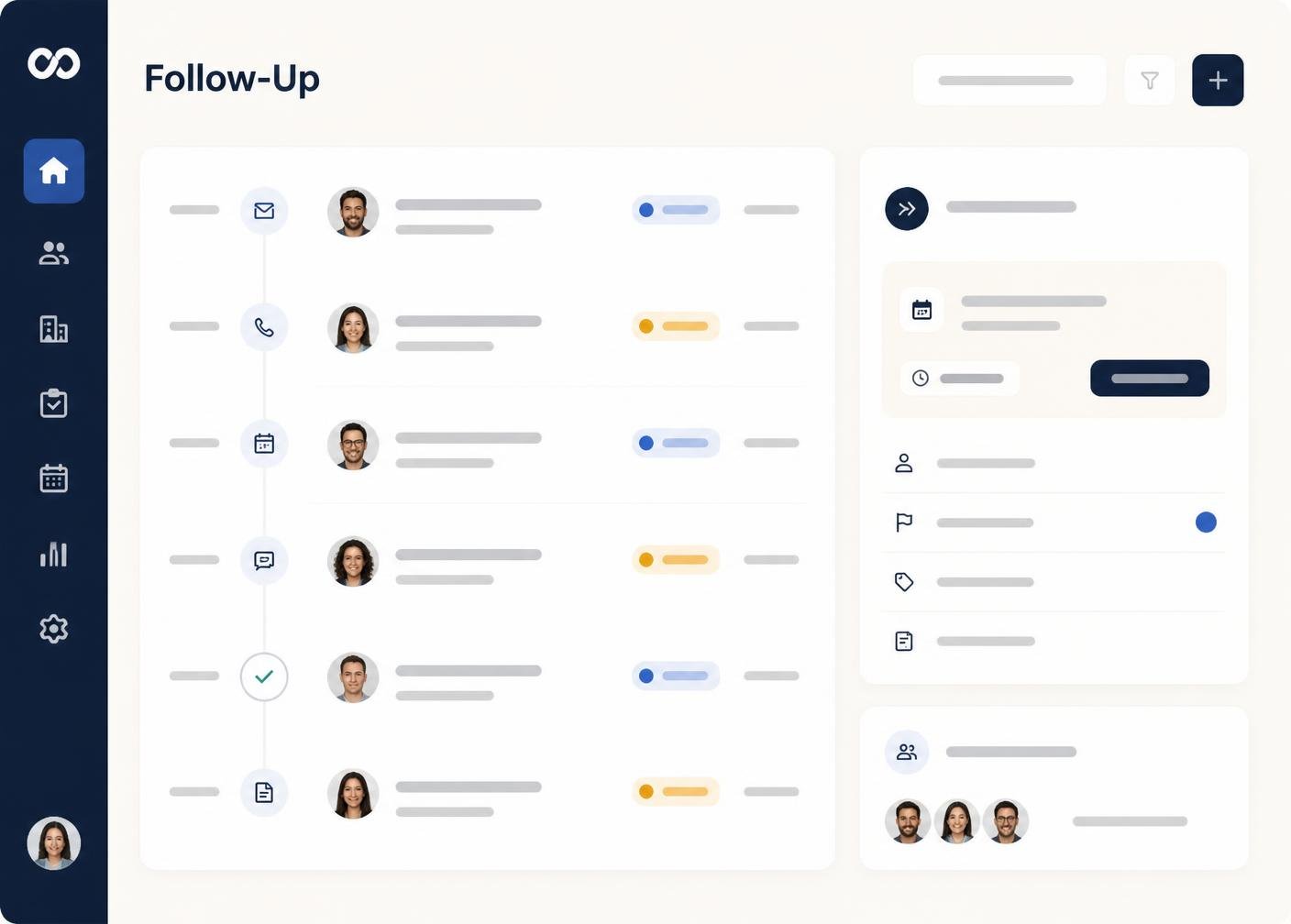 Contact feedback panel preview with comments and requested changes